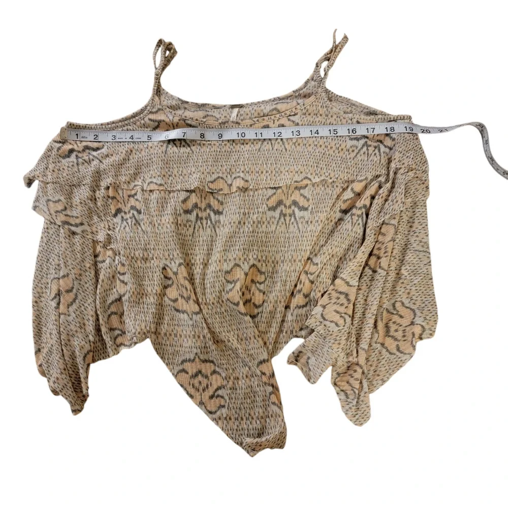 Free People Handkerchief Pink/Grey Tank Size S